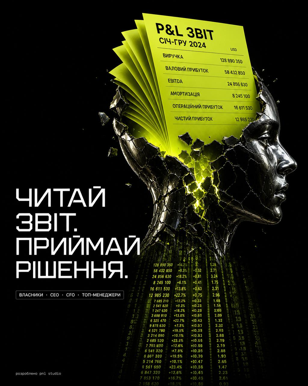 «Читай звіт. Приймай рішення.»